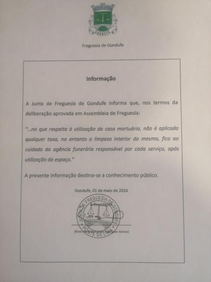 Aviso 3 | Casa Mortu&aacute;ria de Gondufe